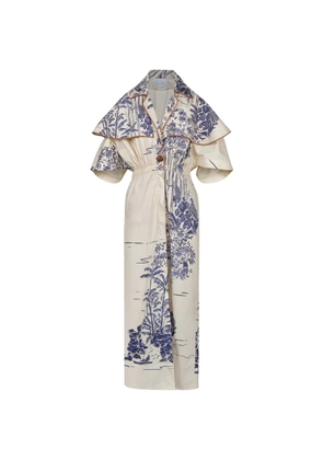 Johanna Ortiz Paper Flower floral-print trenchcoat - Neutrals