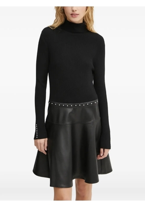 Morgan pearl-button mini dress - Black