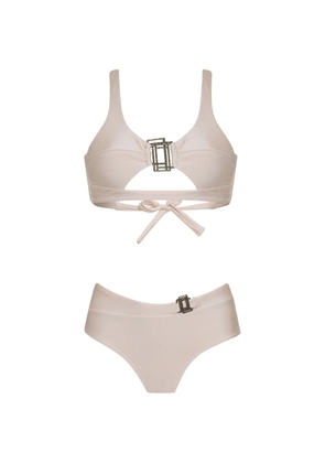Amir Slama buckle-detail cutout bikini - Neutrals