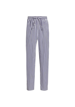 Dolce & Gabbana striped poplin vanity trousers with piping - Blue