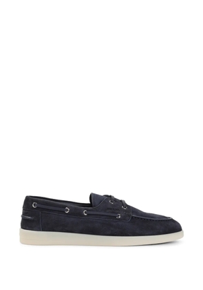 Prada eyelet suede boats - Blue