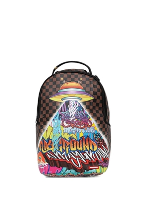Sprayground checked-pattern backpack - Brown
