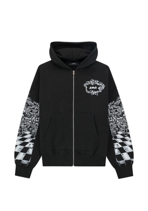 AMIRI zip-fastening hooded sweatshirt - Black