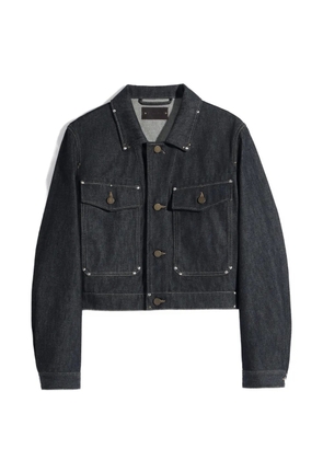 LEMAIRE studded cropped denim jacket - Blue
