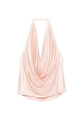 Elisabetta Franchi draped halterneck top - Pink