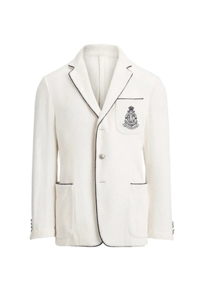 Ralph Lauren Purple Label embroidered terry blazer - Neutrals