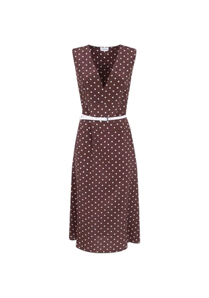 P.A.R.O.S.H. polka-dot day dress - Brown