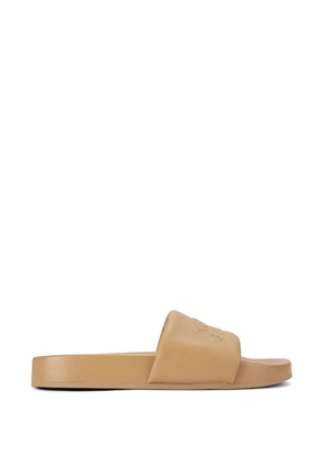 Kurt Geiger London Stacked logo-embossed slides - Neutrals