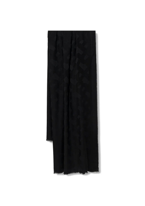 BOSS Monyque geometric fringed scarf - Black