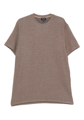 Giorgio Armani patterned T-shirt - Brown