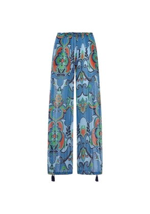 ETRO floral-print trousers - Blue