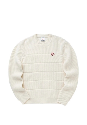 Casablanca ribbed embroidered sweater - White