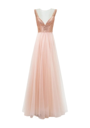 Gemy Maalouf embellished-corset tulle gown - Pink