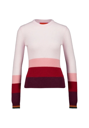 La DoubleJ two-tone crew-neck sweater - Pink
