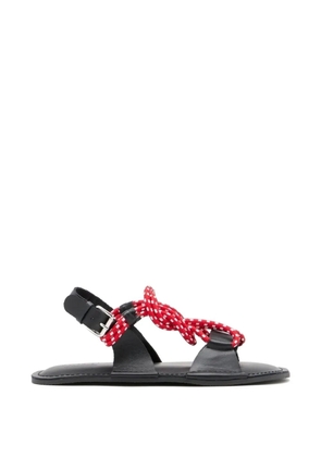 Plan C leather sandals - Black