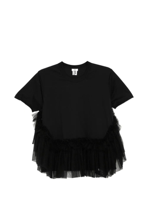 Noir Kei Ninomiya ruffled T-shirt - Black