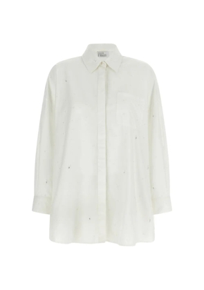 Giuseppe Di Morabito crystal-appliqué shirt - White