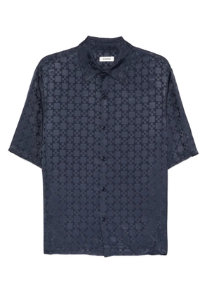 SANDRO check-pattern shirt - Blue