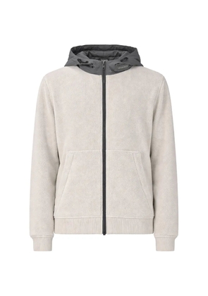 Woolrich panelled zip-up hoodie - Neutrals