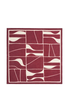 BOMPARD geometric-print mini square scarf - Red