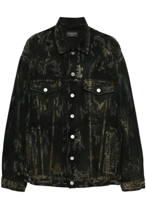 Balenciaga distressed denim jacket - Black