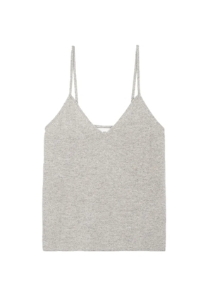 BOMPARD strappy V-neck knitted top - Grey