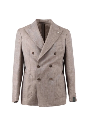 BRANDO double-breasted blazer - Neutrals