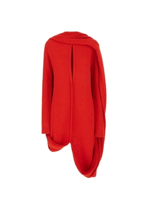 Sportmax draped-design asymmetric dress - Red