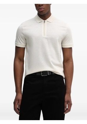 BOSS H-Paras half-zip polo shirt - Neutrals