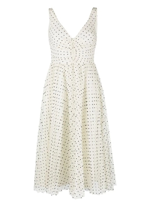 RED Valentino polka dot flared dress - Neutrals