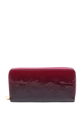 Louis Vuitton Pre-Owned 2017 Monogram Vernis Zippy Wallet long wallets - Red