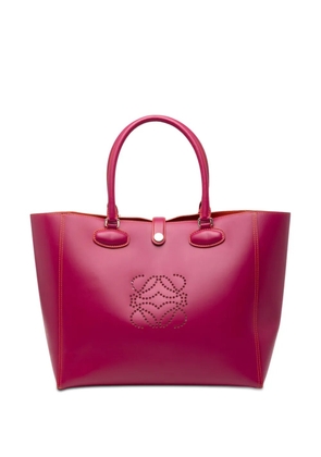 Loewe Pre-Owned 2014 Leather Perforated Anagram Leo tote bag - Pink