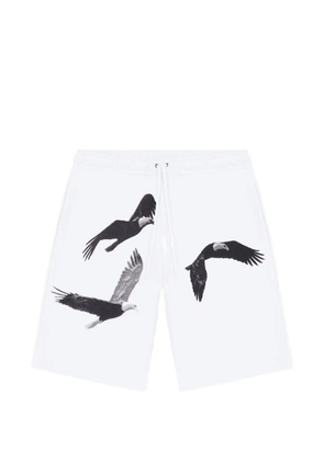 IUTER Freedom eagle-print shorts - White