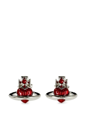 Vivienne Westwood heart orb earrings - Silver