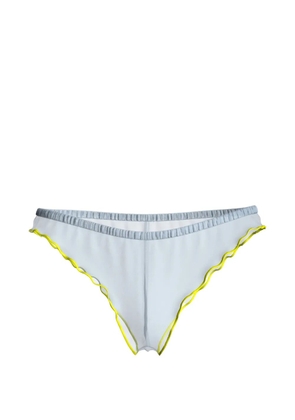 Maison Close Panorama ruffled tanga - Blue