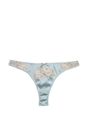 Fleur Du Mal Juliet lace thong - Green