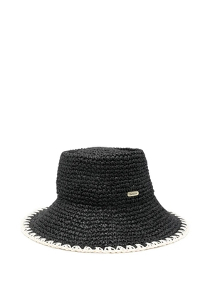 Barbour Camille contrasting-trim fedora hat - Black