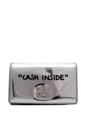 Off-White chain-strap clutch bag - Silver