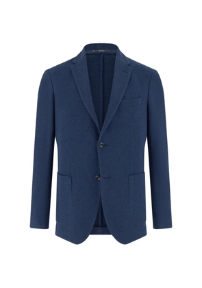 Boggi Milano micro-textured single-breasted blazer - Blue