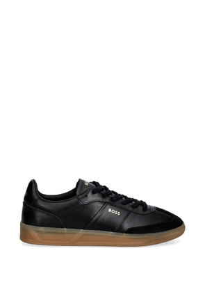 BOSS Brenta suede panelled sneakers - Black