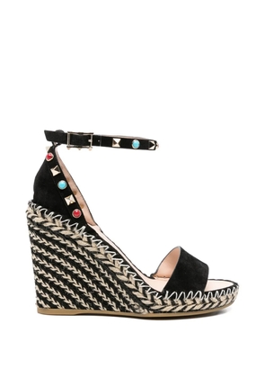 Valentino Garavani studded ankle-strap espadrilles - Black