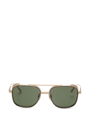 Linda Farrow Boyd squared-frame sunglasses - Gold