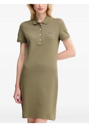 Lacoste polo-collar mini dress - Green