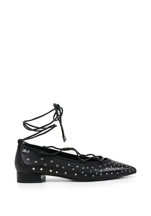 Karl Lagerfeld Kerrie studded ballet flats - Black