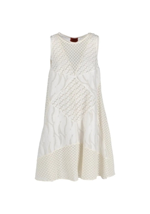 M Missoni Vintage patterned-jacquard mini dress - Neutrals