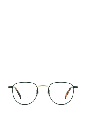 Eyewear by David Beckham round-frame metal glasses - Green