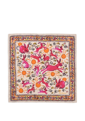 Moschino floral rabbit scarf - Neutrals