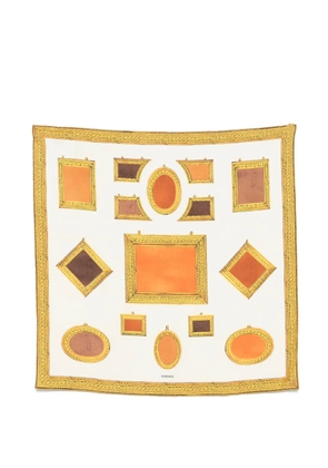 Versace print scarf - White