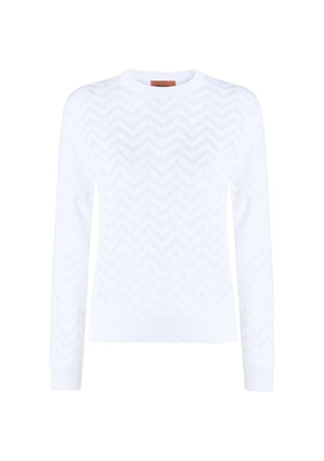 Missoni chevron knit jumper - White