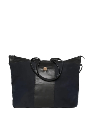 Hannes Roether leather-panelled messenger bag - Black